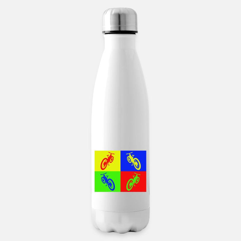 MTB Pop Art color - Isolierflasche - Weiß