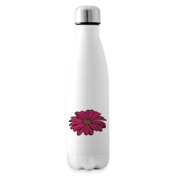 Blume Blüte rot violett - Isolierflasche - Weiß - Rechts