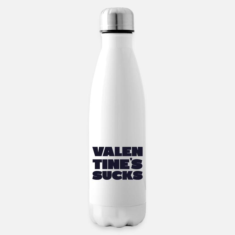 Valentine's sucks - Isolierflasche - Weiß