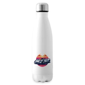 Oldtimer Sonnenuntergang - Isolierflasche - Weiß - Rechts