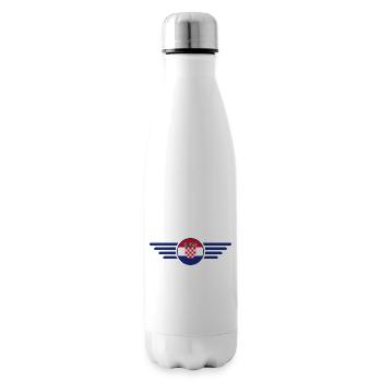 Croatie Style Design T-shirt - Bouteille isotherme - blanc - Droite