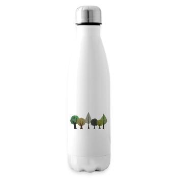 Trees Deciduous Forest Drawing - Insulated Water Bottle - white - Right