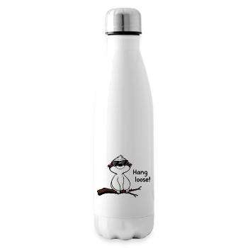 Lachendes Faultier mit Sonnenbrille auf Ast - Isolierflasche - Weiß - Rechts