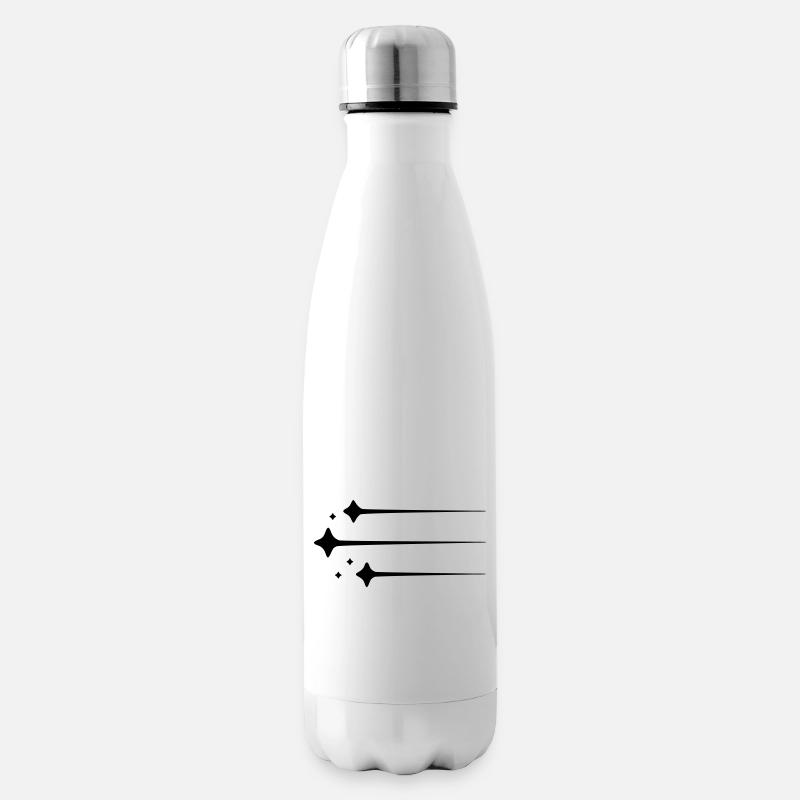 Sternschnuppen Linien - Isolierflasche - Weiß