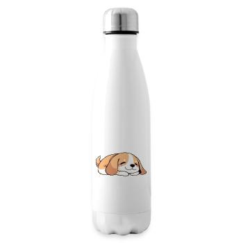 Dog puppy sleeping - Insulated Water Bottle - white - Right