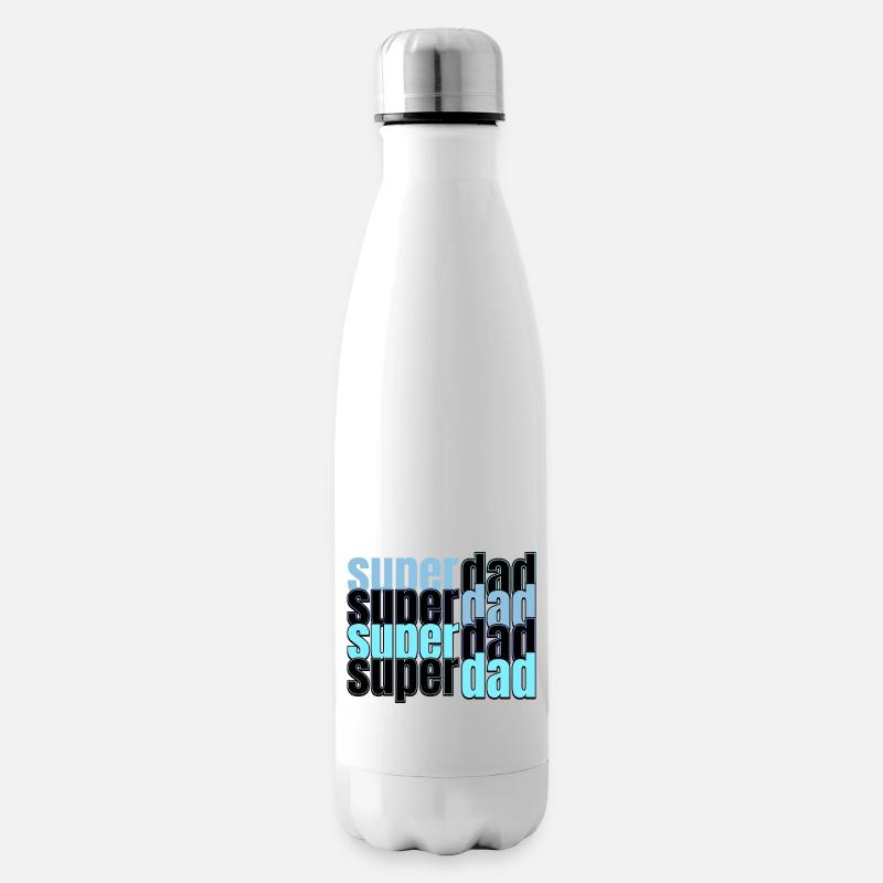 Super Dad Vater Vatertag - Isolierflasche - Weiß