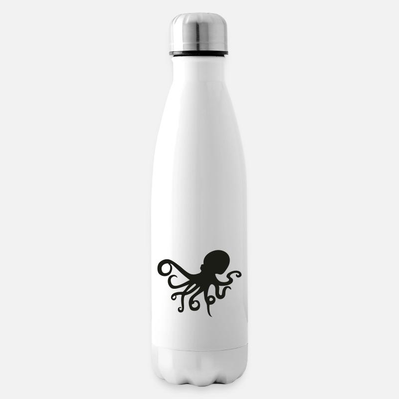 octopus - Insulated Water Bottle - white