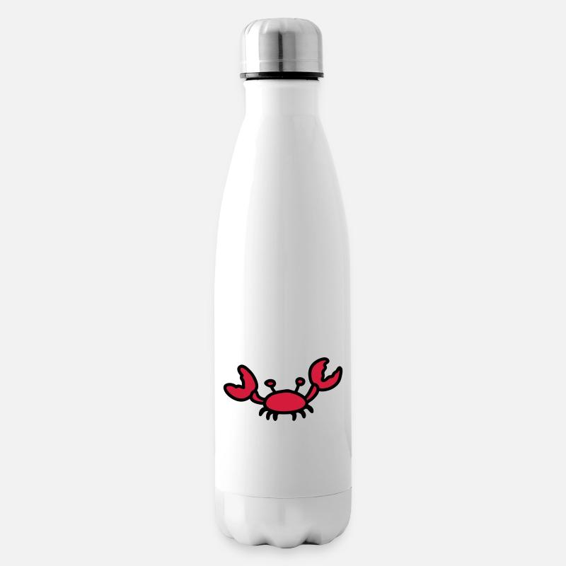Krebs - Isolierflasche - Weiß