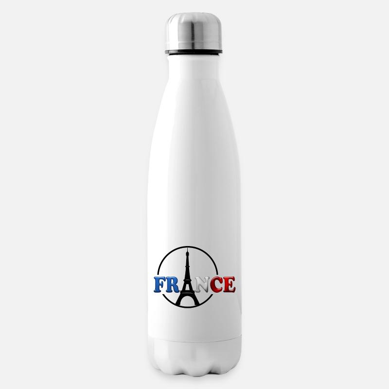 tour eiffel 3 - Bouteille isotherme - blanc