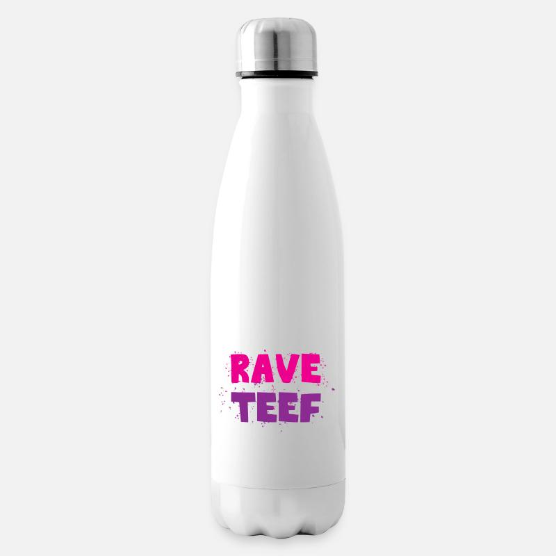 Rave teef - Insulated Water Bottle - white