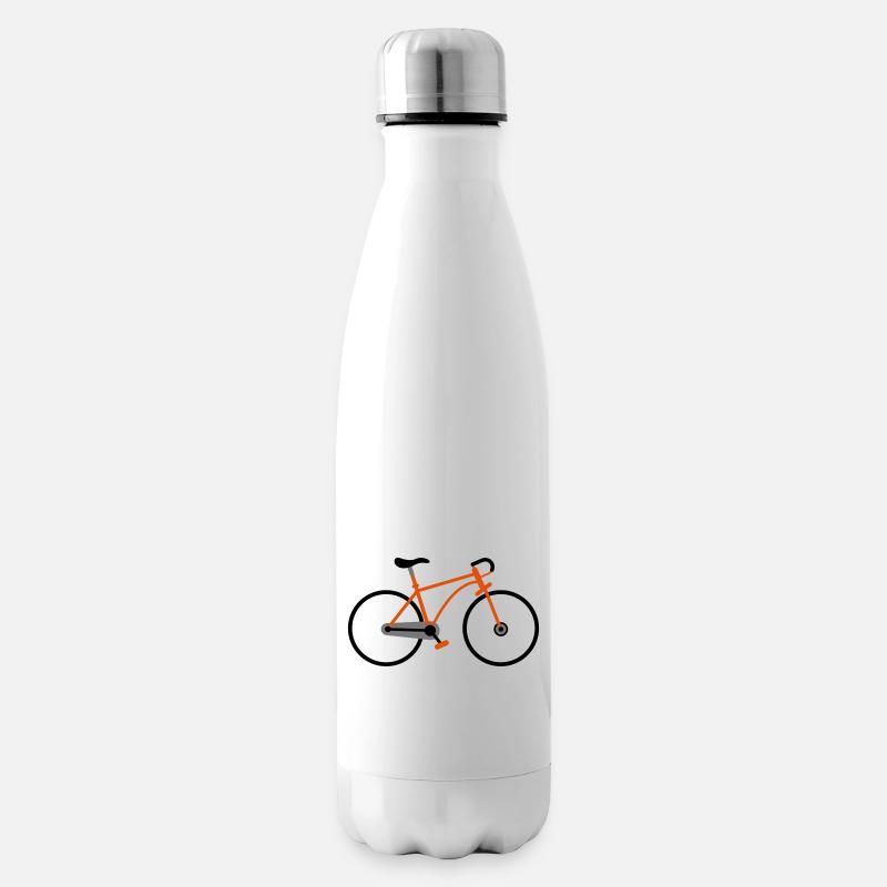 Rennrad - Isolierflasche - Weiß