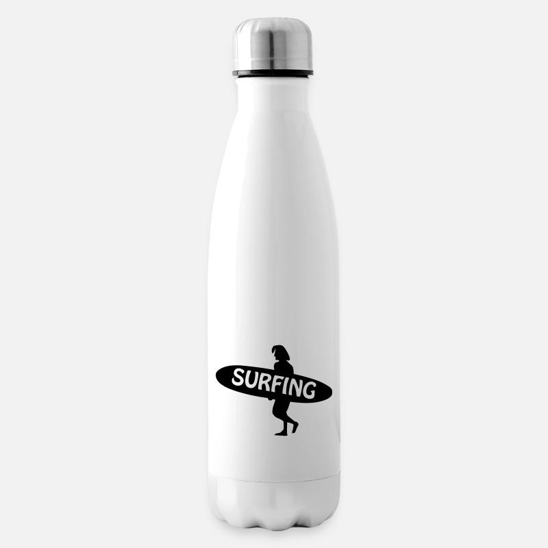 Surfen - Surfer - Isolierflasche - Weiß
