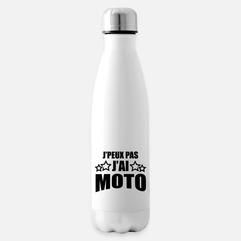j'peux pas j'ai moto - Bouteille isotherme - blanc