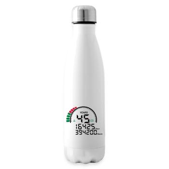 compteur anniversaire years ans 45 - Bouteille isotherme - blanc - Droite