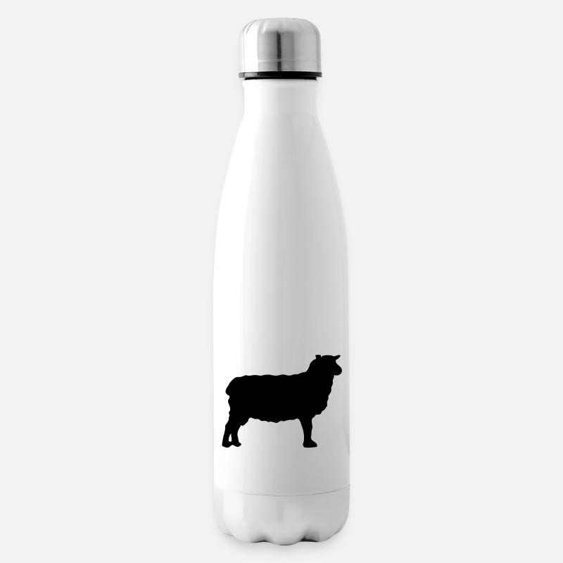 sheep sheep silhouette shadow Shadow2 - Insulated Water Bottle - white
