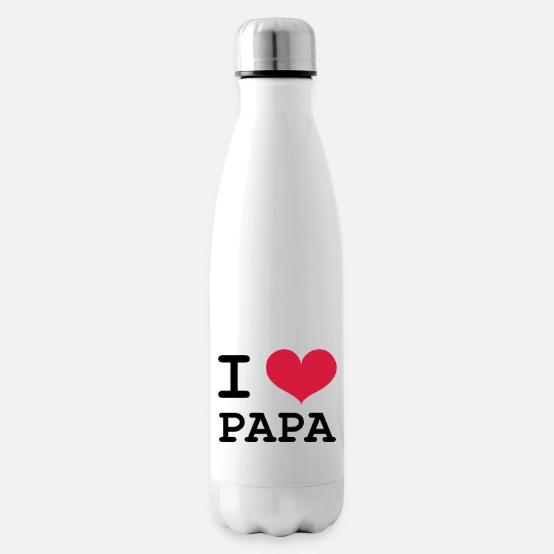 I Love Papa ! - Bouteille isotherme - blanc
