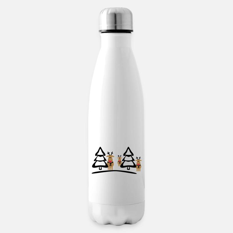 christmas reindeers crew - Insulated Water Bottle - white