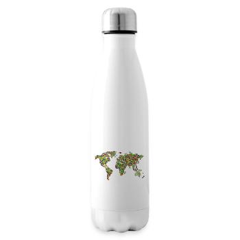 A world of hearts! map of the world - Insulated Water Bottle - white - Right