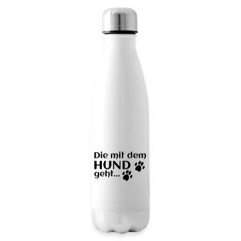die mit dem hund geht - Isolierflasche - Weiß - Rechts