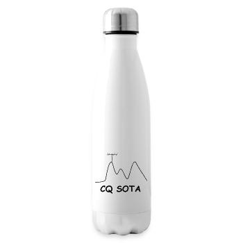 CQ SOTA Amateurfunk-Logos - Isolierflasche - Weiß - Rechts