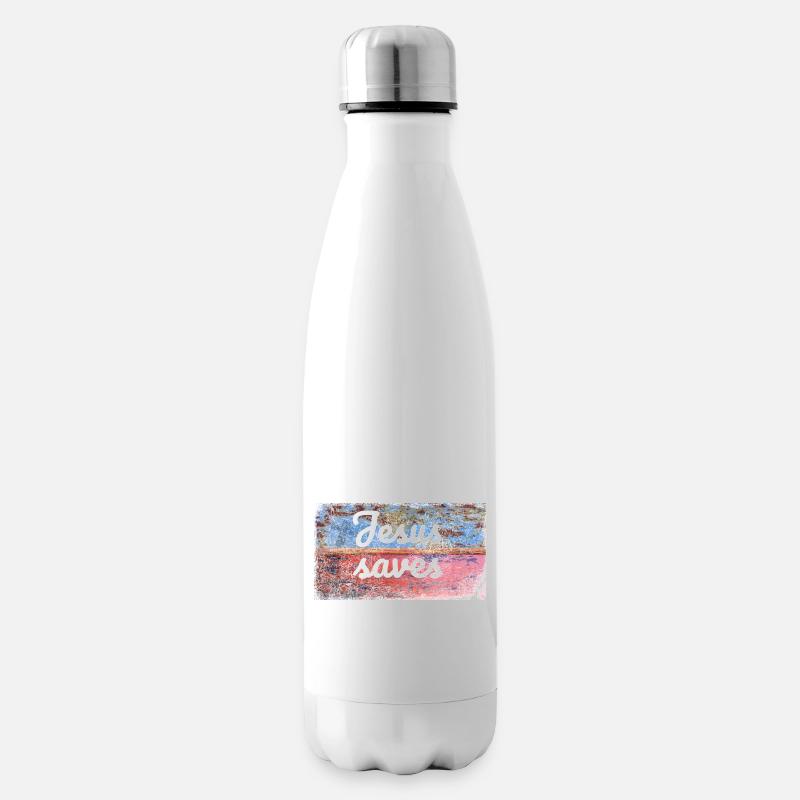 Jesus saves - Bouteille isotherme - blanc