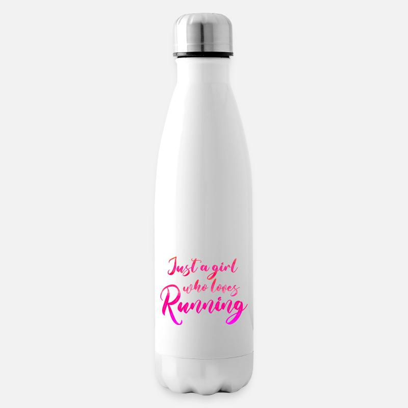 Läufer Mädchen - Sprinter - Isolierflasche - Weiß