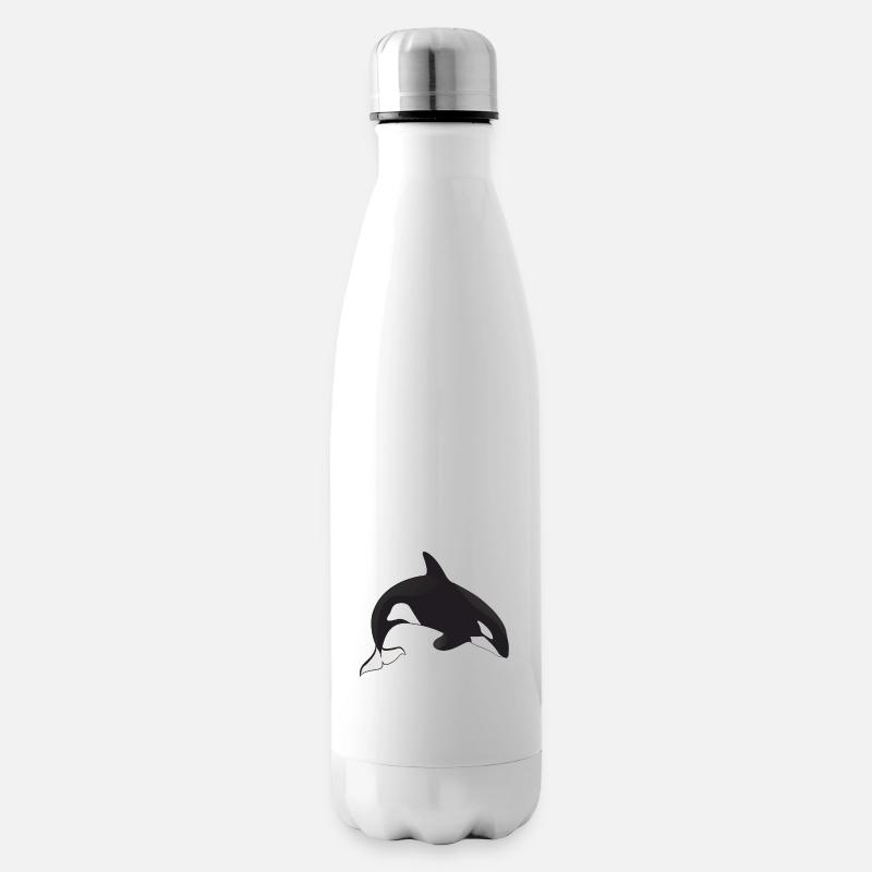killer whale - Insulated Water Bottle - white