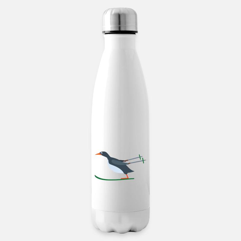 Pingouin Ski - Bouteille isotherme - blanc