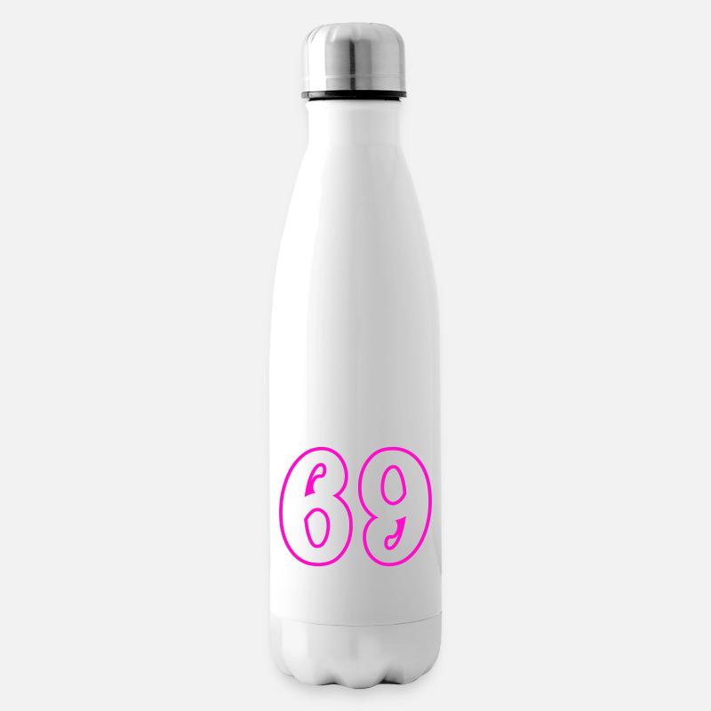 69 Zahl nummer - Isolierflasche - Weiß