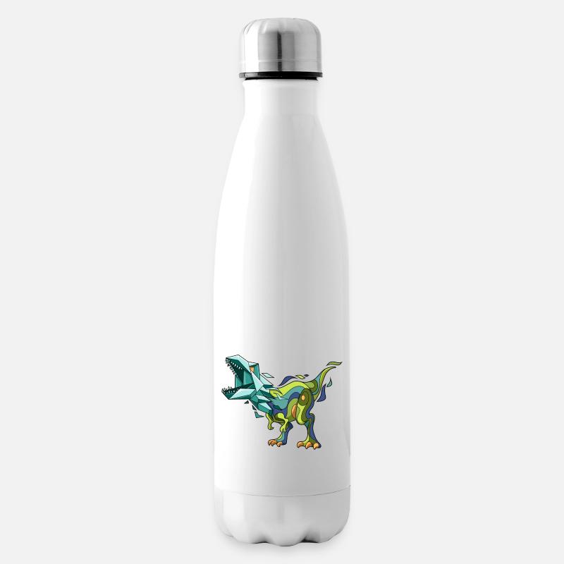 Dinosaure Dino Abstrait T-Rex - Bouteille isotherme - blanc