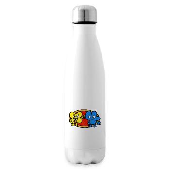 Personnages en forme mignonne - Bouteille isotherme - blanc - Droite