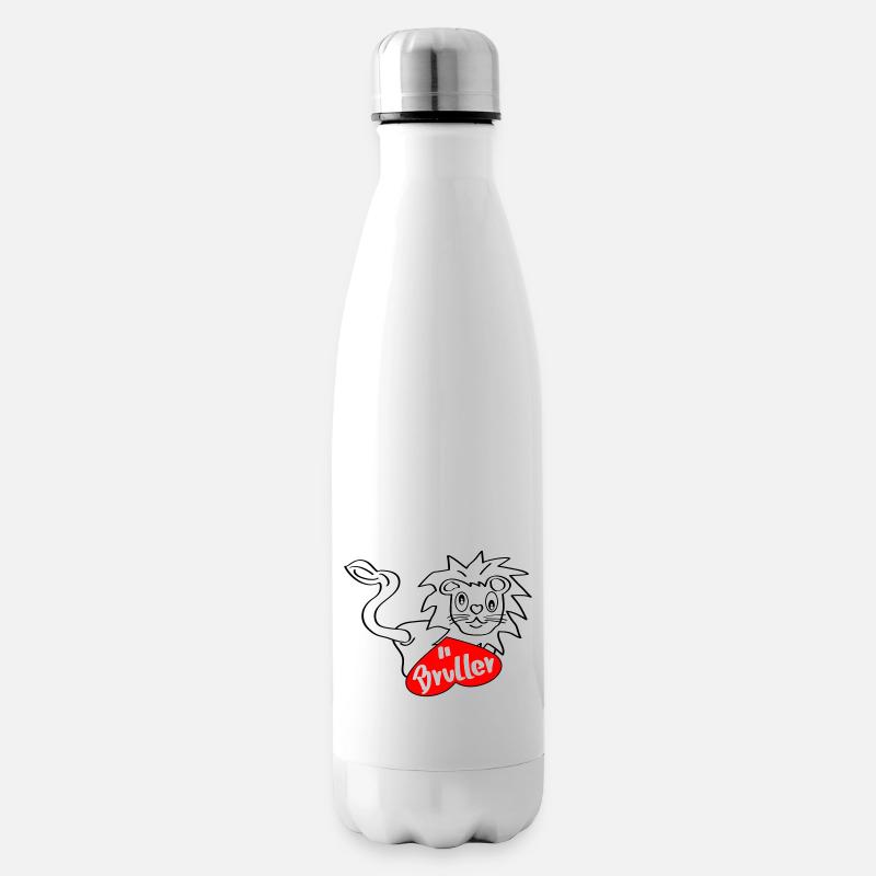 Brülllöwe - Isolierflasche - Weiß