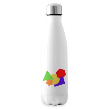 Formes colorées - Bouteille isotherme - blanc - Droite