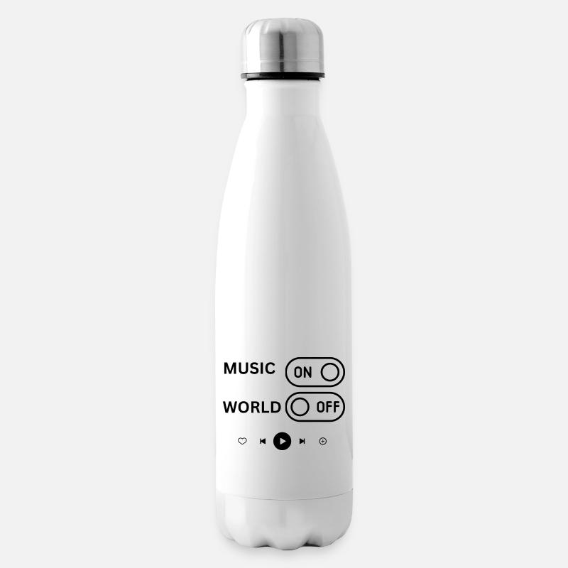 Music is life - Isolierflasche - Weiß