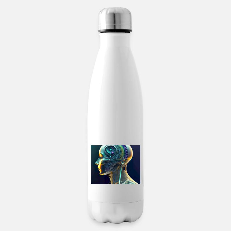 Mechanical brain - Insulated Water Bottle - white