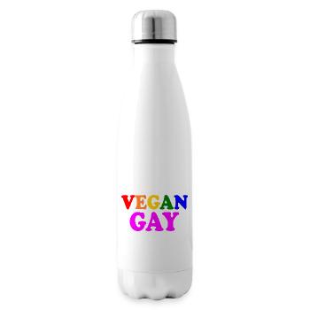 Vegan gay - Bouteille isotherme - blanc - Droite