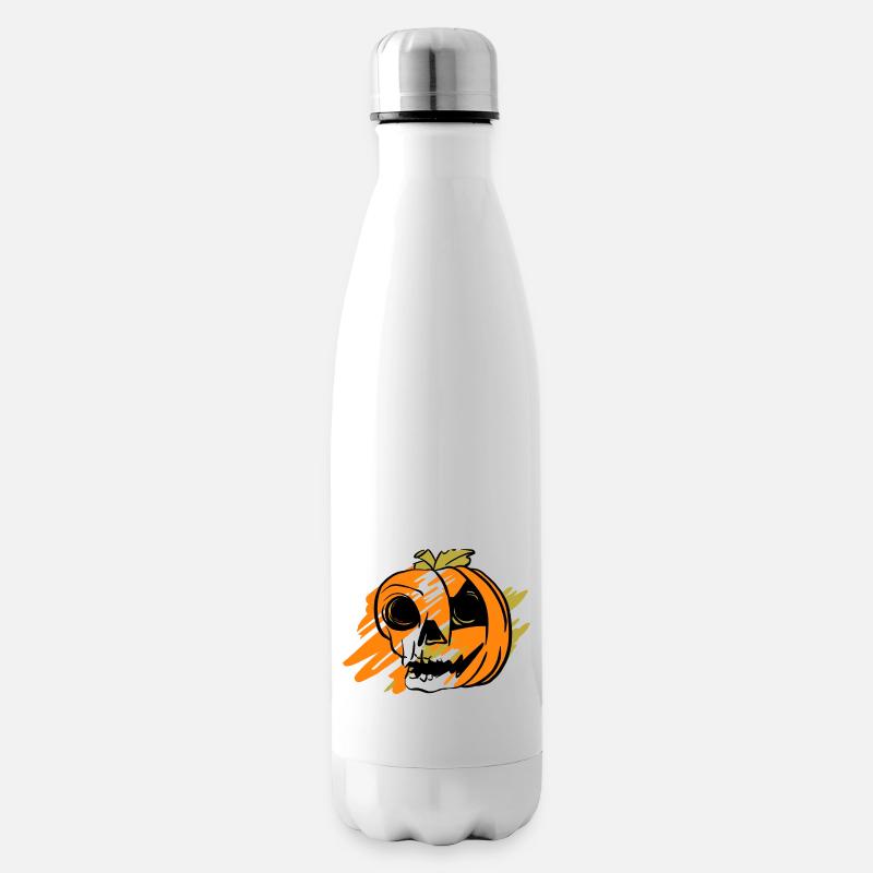 Halloween Pumpkin - Insulated Water Bottle - white