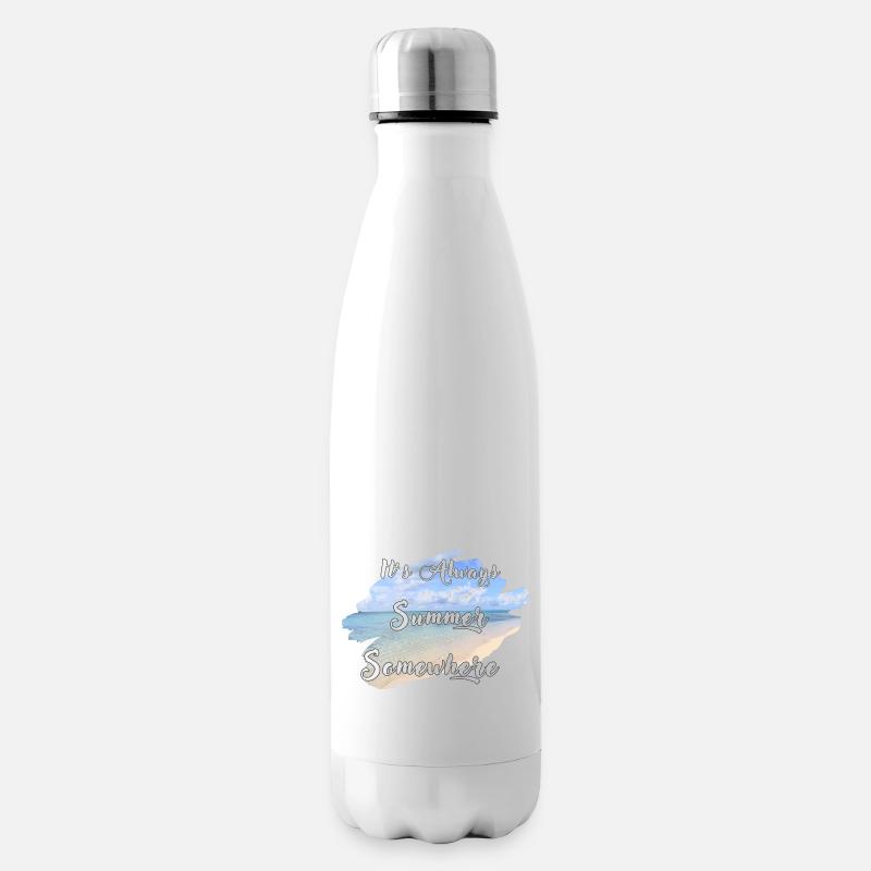 It's Always Summer Somewhere - Isolierflasche - Weiß