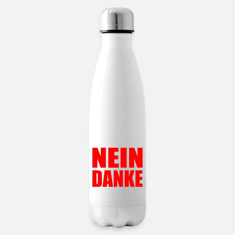 Nein danke - Isolierflasche - Weiß