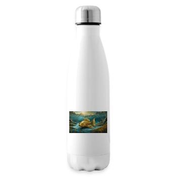 Pun ambiguous expression - Goldfisch (goldfish) - Insulated Water Bottle - white - Right