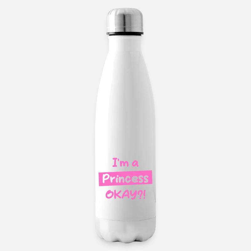 Je suis une Princesse OKAY EN - Bouteille isotherme - blanc