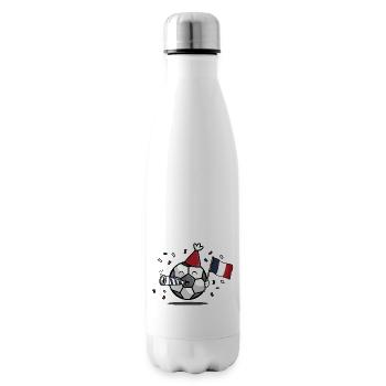 Fußball Fan Frankreich - Isolierflasche - Weiß - Rechts