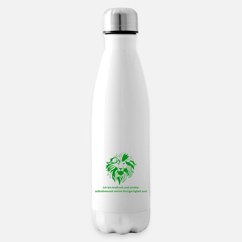 Sternzeichen Löwe - Isolierflasche - Weiß