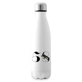 Nummer 58 Blumengrün - 58. Blumengeburtstag - Isolierflasche - Weiß - Rechts