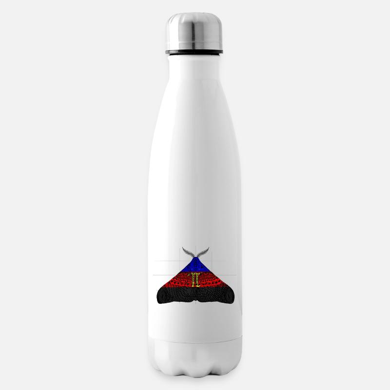 Polyamor pride Motte Motiv A - Isolierflasche - Weiß