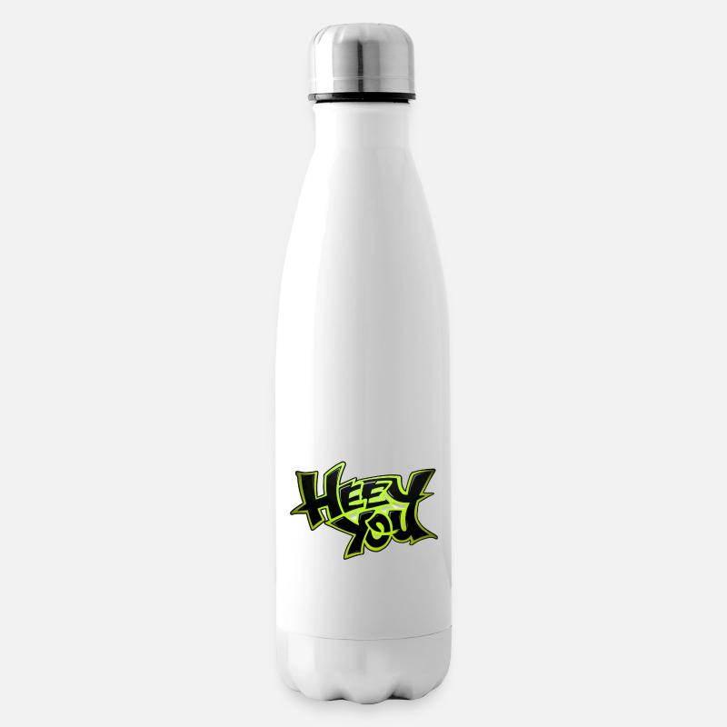 heey du - Begrüsung - Isolierflasche - Weiß