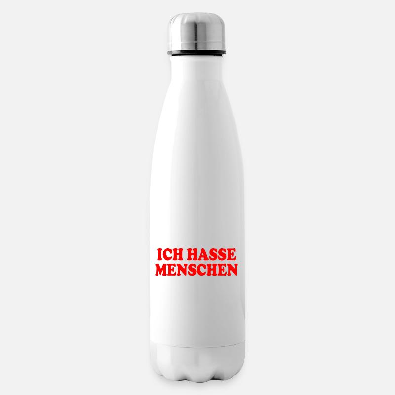 Ich hasse menschen - Isolierflasche - Weiß