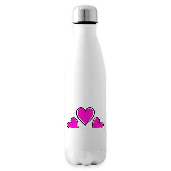 Amour du cœur - Bouteille isotherme - blanc - Droite