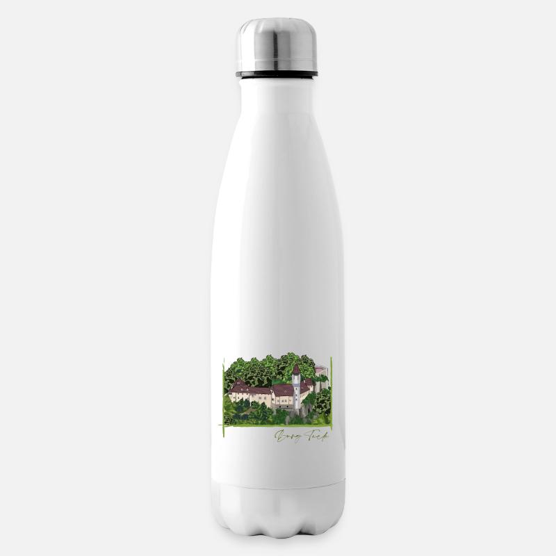 Burg Teck // Illustration - Isolierflasche - Weiß