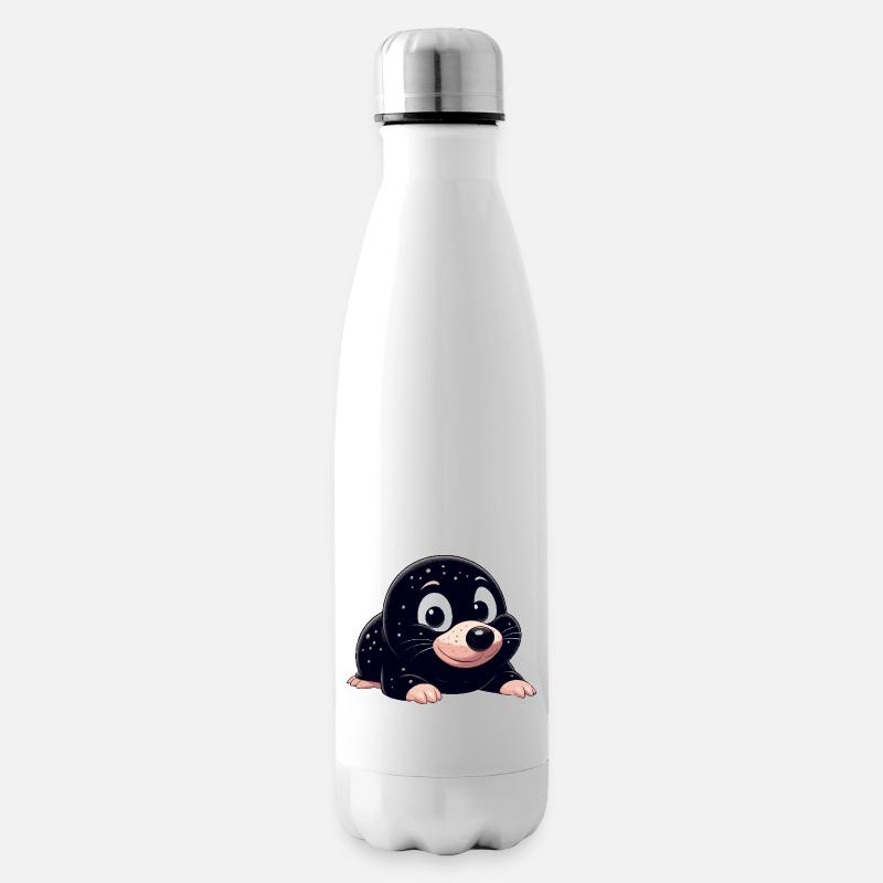 Maulwurf süß - Isolierflasche - Weiß